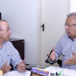 Jackson iniciará mobilização para liberação de emendas junto à União - Jackson recebeu o senador Antônio Carlos Valadares (Fotos: Marcelle Cristinne/ASN)