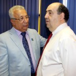 Jackson cobra melhoria dos serviços da Anatel e das operadoras de telefonia - O governador em exercício Jackson Barreto e o presidente da Agência Nacional de Telecomunicações (Anatel)