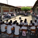 Hemose: apresentação no Colégio Estadual Francisco Figueiredo aborda doação de sangue - Fotos: Ascom/FSPH