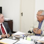 Jackson recebe presidente do TJSE e desembargadores em audiência - Fotos: Marcos Rodrigues/ASN