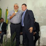 Marcelo Déda é homenageado com medalha Mérito Citrícola - Silvio Santos e o secretário de Estado do Trabalho