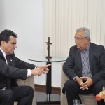 Sergipe será pioneiro em Planos Municipais de Saneamento Básico - Jackson Barreto e o diretor de Saúde Ambiental da Fundação Nacional de Saúde (Funasa)