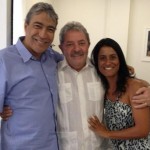 Lula e Marisa Letícia exaltam trajetória de vida de Marcelo Déda - Déda ao lado de Lula e Eliane Aquino / Arquivo pessoal