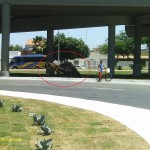 Tráfego de carroceiros danifica área urbanizada do novo Viaduto do Detran - Fotos: Ascom/Seinfra