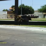 Tráfego de carroceiros danifica área urbanizada do novo Viaduto do Detran - Fotos: Ascom/Seinfra