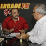 Jackson faz apelo à AL pela aprovação de R$35 mi para Hospital do Câncer  - Jackson foi entrevistado por Jason Neto e Magna Santana [ Foto: Victor Ribeiro/ASN ]