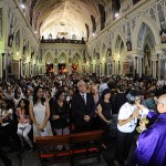 Jackson e Eliane acompanham missa de sétimo dia de Marcelo Déda -