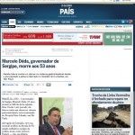 Morte de Déda é destaque nos principais portais de notícias do país - Foto: Reprodução/Agência Brasil