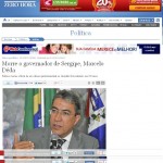Morte de Déda é destaque nos principais portais de notícias do país - Foto: Reprodução/Agência Brasil